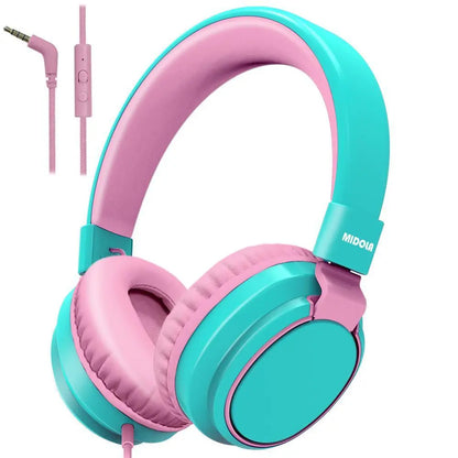 MIDOLA H01 Wired Over-Ear Gaming Headphones - Hi-Fi Audio, Active Noise Cancellation, Dual Mic, Folding Design, Extended Wear Comfort for Students, Daily Commute