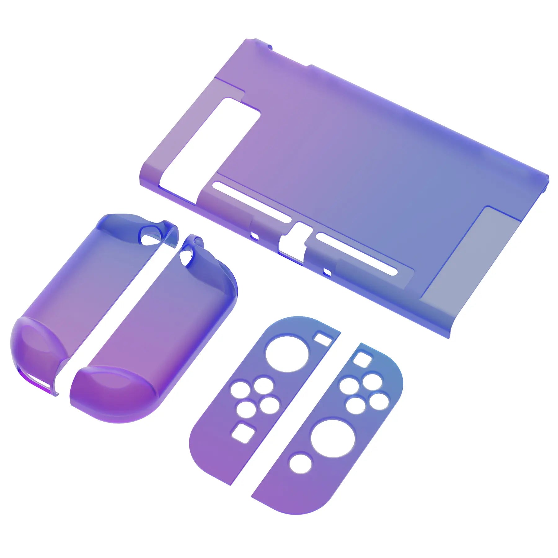 Playvital Customized Dockable Hard Shell Protective Case for Nintendo Switch Console - Black