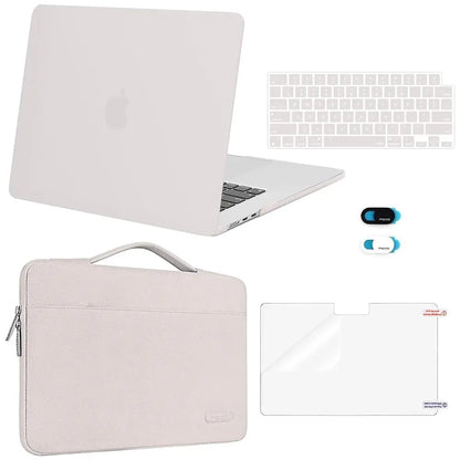 MOSISO Compatible with Macbook Air 15 Inch Case M5 2026 M4 2025 M3 M2 2024 2023 A3448 A3241 A3114 A2941,Protective Hard Shell&Carrying Sleeve Bag&Keyboard Cover&Webcam Cover&Screenfilm, School, Commuting, Daily Protection, Screen Protector, Plastic, Polyc