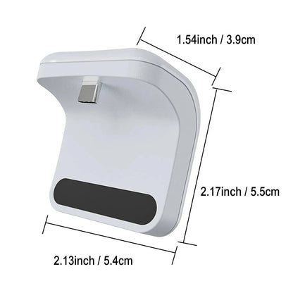 Dual Charge Station for PS5 Video Game Controllers, 1800Mah Battery-Powered Rechargeable Battery, Durable Back Clip, Hassle-Free Storage, Extended Gaming Devices, Essential Gaming Accessory, Controller Charge Station, Gaming Accessories