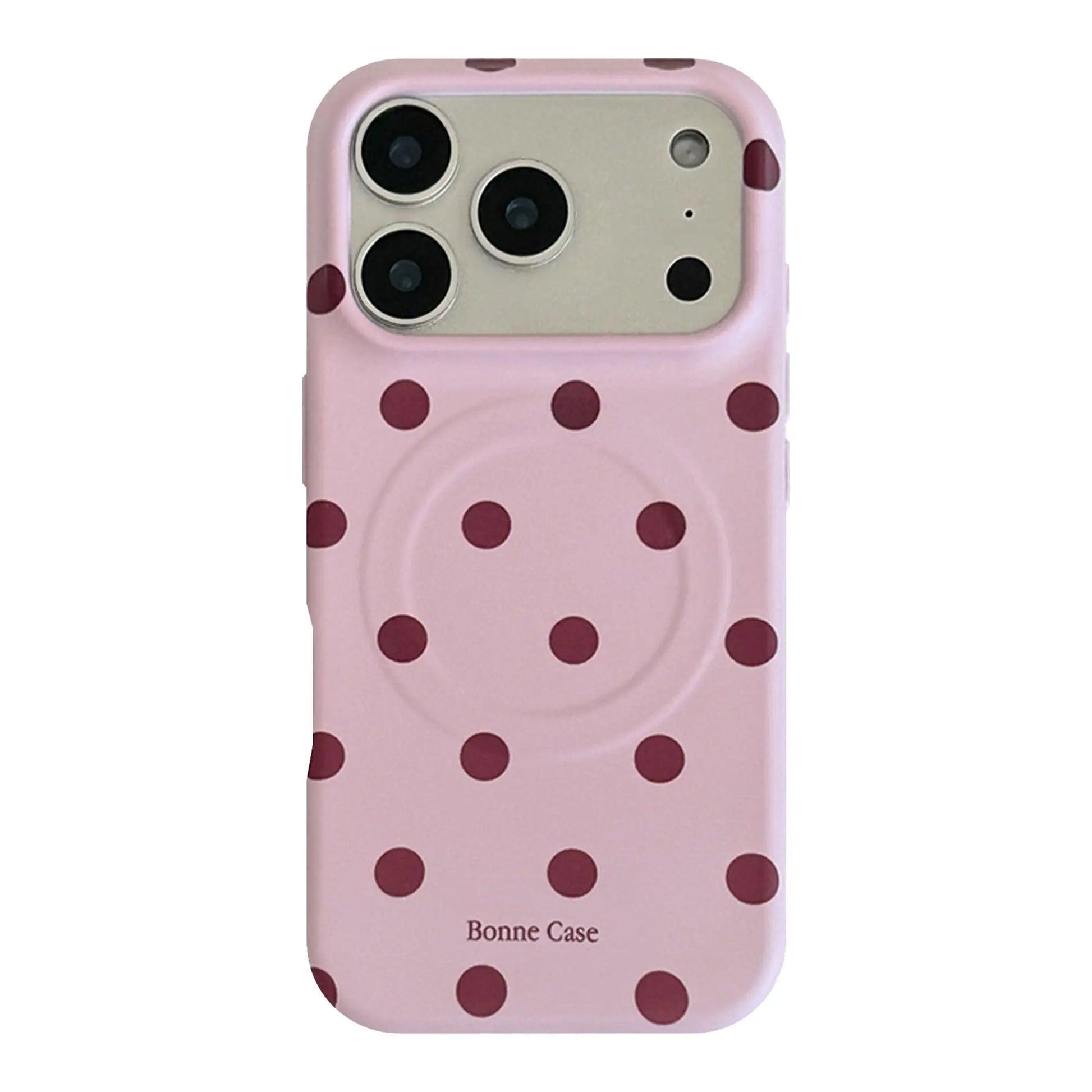 Magnetic Polka Dot Phone Case for Iphone 17 Pro Max, 16 Plus, 15, 14, 13 - Compatible with Magsafe,Matte Slim Durable, Shockproof Handheld Cellphone Devices Cover,Aesthetic Protective Phone Cover for Women Girl