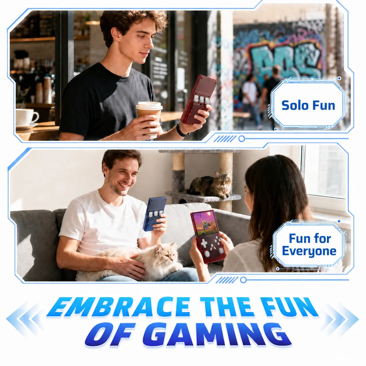 R40 Retro Handheld Game Console, Pre-Loaded Classic Games Plug & Play, Portable Pocket Video Game System, Nostalgic Arcade Gift for Kids & Adults