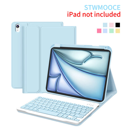 STWMOOCE Ipad Case with Wireless Keyboard, Detachable Tablet Bluetooth Keyboard Magnetic Cute Case for 10.2-Inch Ipad 7/8/9Th, 10.9/11-Inch Ipad 10Th/A16, Ipad Air 4/5Th, 11-Inch Ipad Air M2/M3/M4, Ipad Pro 11-Inch 1/2/3/4Th Gen, Pencil Holder Pink Cover