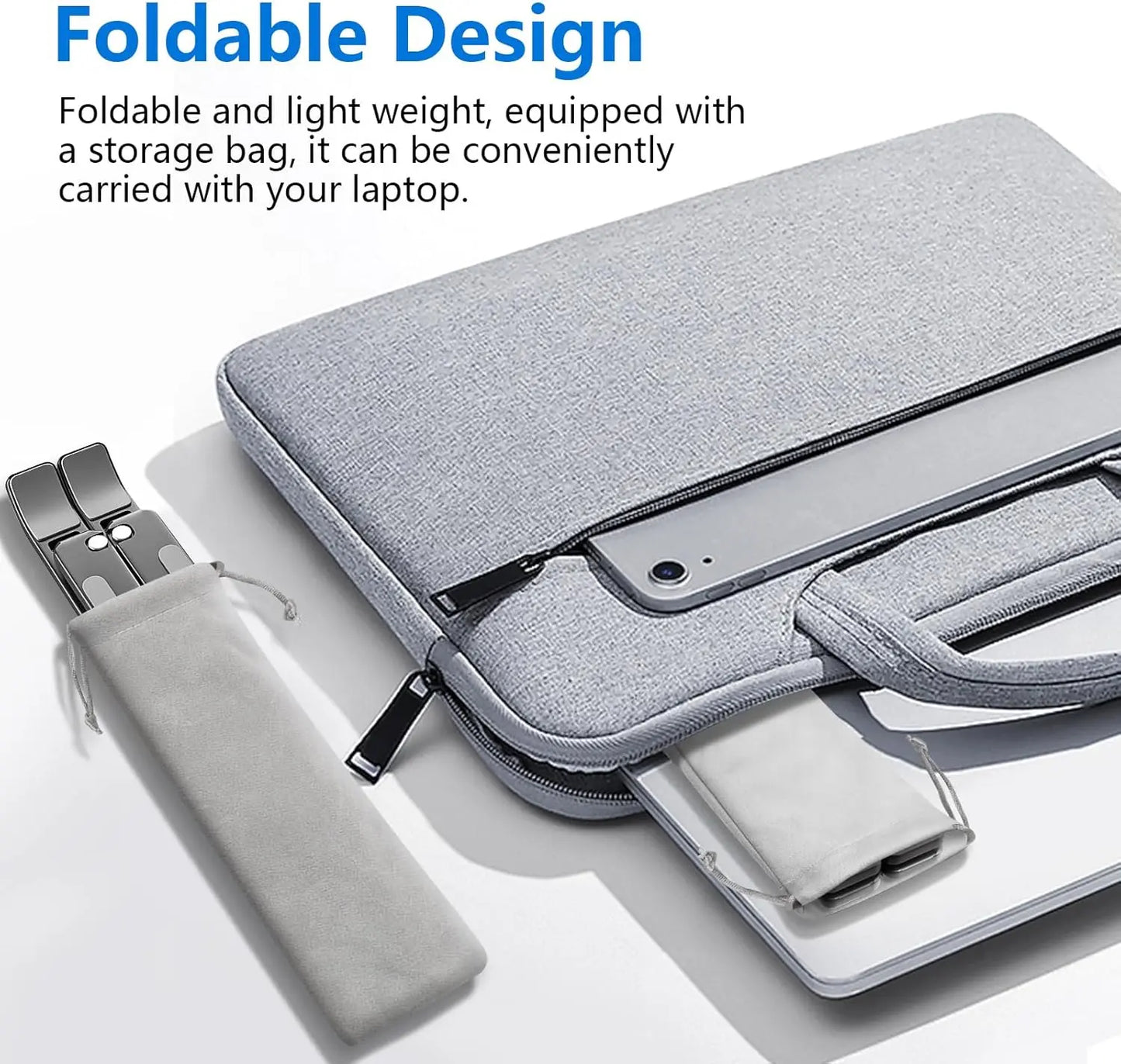 Laptop Stand for Desk – 7-Level Adjustable Ergonomic Laptop Riser with Storage Bag | Fits 10"–16" Macbook Air/Pro, HP, Dell, Lenovo & More