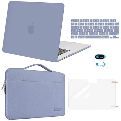 MOSISO Compatible with Macbook Air 15 Inch Case M5 2026 M4 2025 M3 M2 2024 2023 A3448 A3241 A3114 A2941,Protective Hard Shell&Carrying Sleeve Bag&Keyboard Cover&Webcam Cover&Screenfilm, School, Commuting, Daily Protection, Screen Protector, Plastic, Polyc