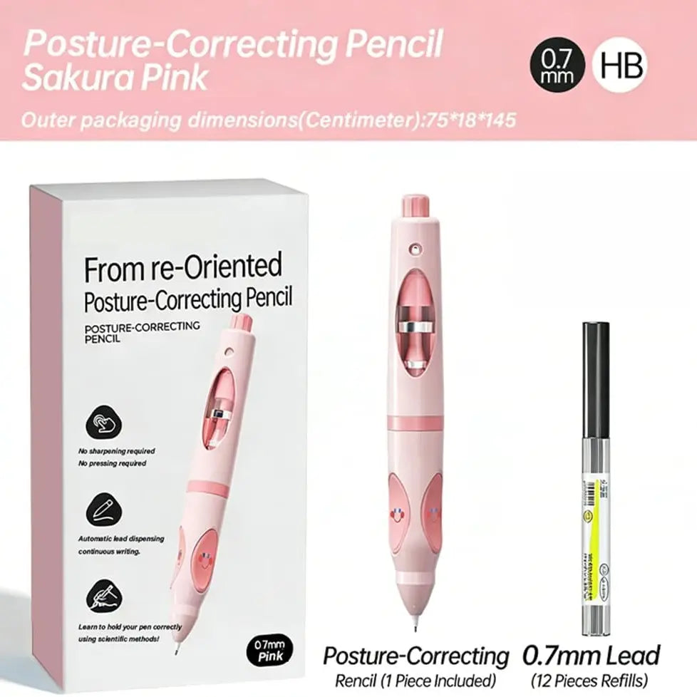 Write Right Ergonomic Pen Grip Writing Aid - Self-Advancing, Posture-Training Cute Pencils for Students, Home Tutoring - Pen Control Flexibility Tool, 12 Refills, Smiley Face Designs - Back to School Haul, First Day of School Supplies (2026-2027 Season)