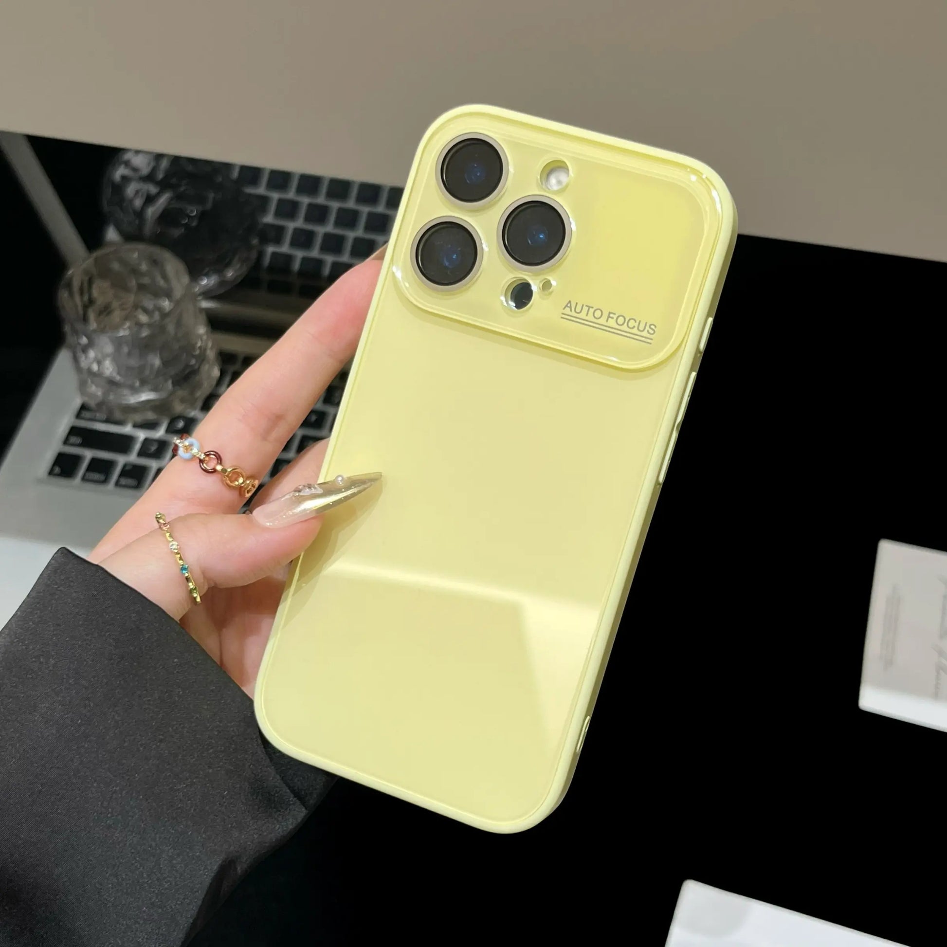 Luxury Skin-Feel Large Window Glass Cellphone Protective Case, Full Coverage Lens Film, Scratch-Resistant and Drop-Proof, Accessories, for Apple Iphone 17Pro Max to 11