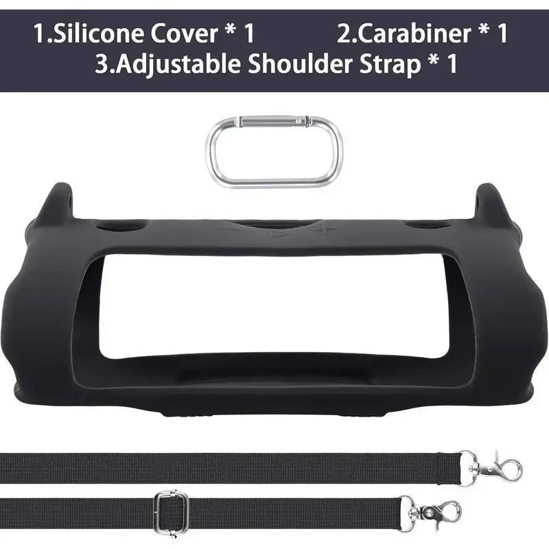 For JBL Charge 6 Waterproof Portable Bluetooth Speaker Silicone Case,Soft Protective Sleeve Cover with Shoulder Strap for JBL Charge 6 Speaker，This Product Comes with a Protective Case and a Speaker. Outdoor Travel Vanlife Party Waterproof