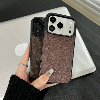 Patterned Leather Iphone Case - Phone Accessories for Iphone 13-17 Series (13,14,15 Pro Max,16 Plus,17 Pro Max Included) - High-End Unisex Accessory with Raised Bezels Enhanced Protection, Festive Gift Pick