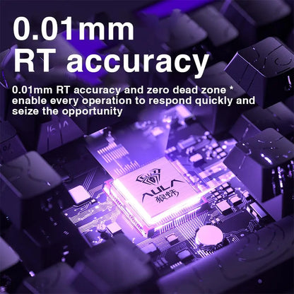 [New]Aula Hero 68 Wired Hall Effect Magnetic Switch Mechanical Gaming Keyboard, Tri-Mode Side Engraved Keycap 65% Layout,Rt 0.01, Extreme Response, RGB Backlit, Web Driver, 8K Returns, Hot Swappable E-Sport Gaming Accessories PC Accessories Computer Perip