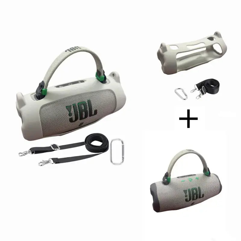 For JBL Charge 6 Waterproof Portable Bluetooth Speaker Silicone Case,Soft Protective Sleeve Cover with Shoulder Strap for JBL Charge 6 Speaker，This Product Comes with a Protective Case and a Speaker. Outdoor Travel Vanlife Party Waterproof