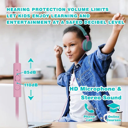 MIDOLA H01 Wired Over-Ear Gaming Headphones - Hi-Fi Audio, Active Noise Cancellation, Dual Mic, Folding Design, Extended Wear Comfort for Students, Daily Commute