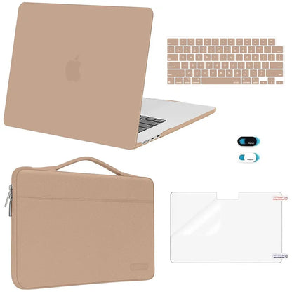 MOSISO Compatible with Macbook Air 15 Inch Case M5 2026 M4 2025 M3 M2 2024 2023 A3448 A3241 A3114 A2941,Protective Hard Shell&Carrying Sleeve Bag&Keyboard Cover&Webcam Cover&Screenfilm, School, Commuting, Daily Protection, Screen Protector, Plastic, Polyc