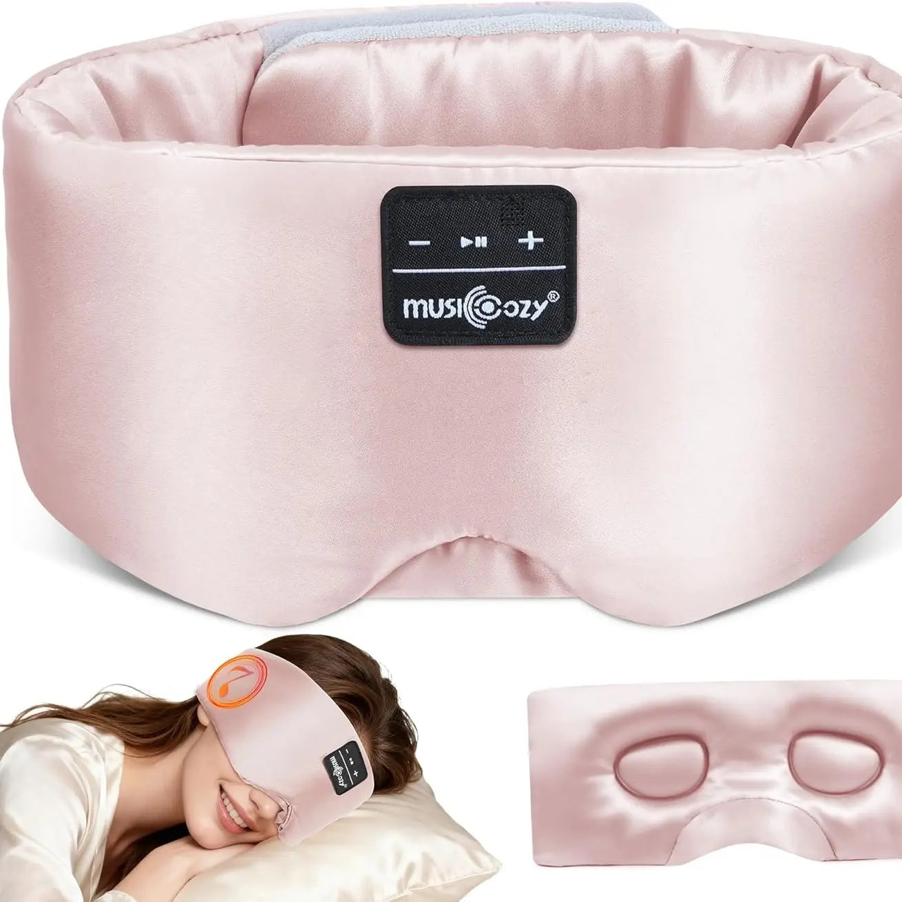 MUSICOZY Side Sleeper’S Dream: Silk Bluetooth 5.4 Sleep Mask & Headphones, Sleep Mask，Total Blackout, Perfect for Travel & Restful Sleep,Summerwins,Dealsforyoudays,Father'S Day