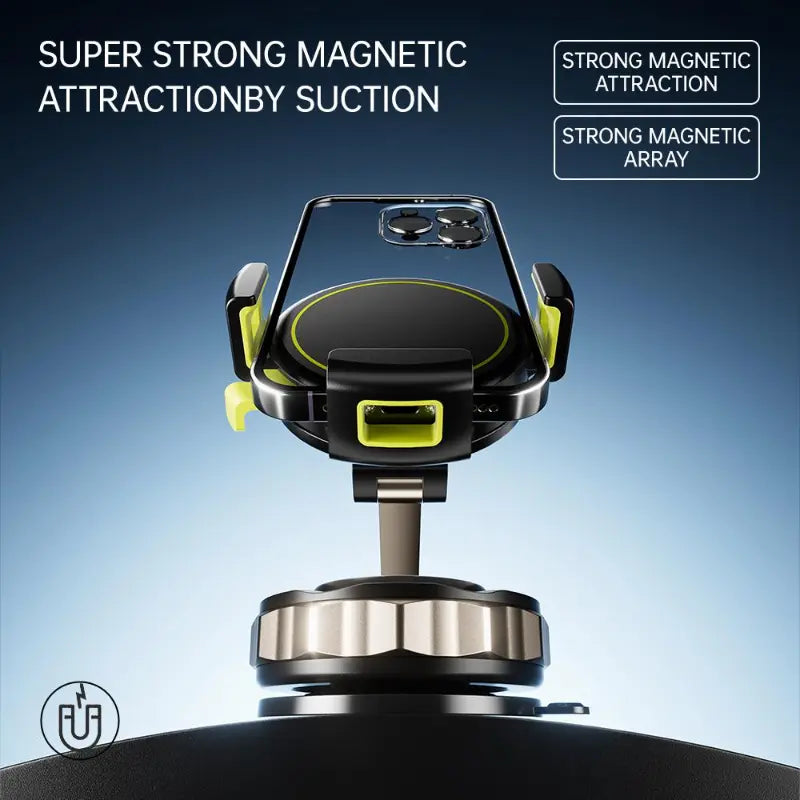 Adjustable Magnetic Car Phone Mount with 360° Rotation and Touch Sensitivity - Essential Travel Accessory for Motorists with MagSafe Compatibility