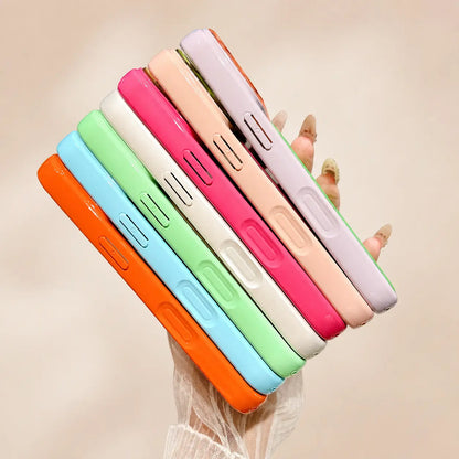 Glossy Dopamine Style Two-Tone Candy Color Phone Case for Iphone 17 16 15 14 Pro Max, Slim Hard Back Cover, Shockproof Protective Case for Women Girls,Back to School,Back to School Haul