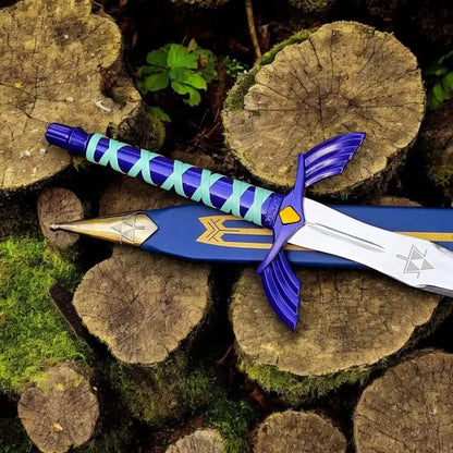 Handcrafted Zelda Sword Replica - Carbon Steel Home Decor Hanging Decor, Ideal for 18 Years and Older Collectors, Fantasy Fans, Cosplay Conventions & Display