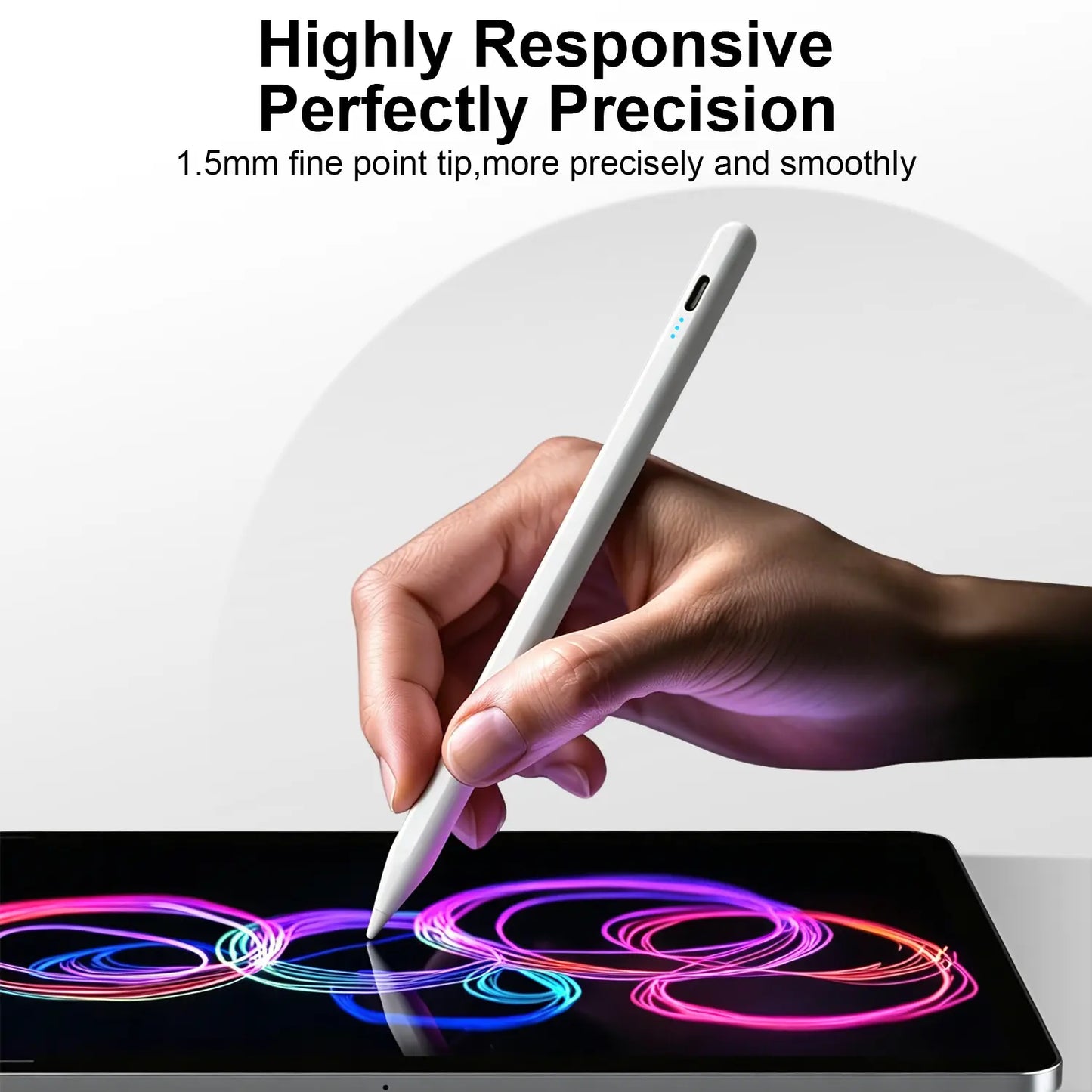 Stylus Pen for Ipad(2018-2026)-2X Fast Charge with Tilt Sensitivity & Palm Rejection for Ipad 11/10/9/8/7/6Th Gen, Air 5/4/3/M4/M3/M2, Pro 13"/12.9"/11"/M4, Mini 7/6/5Th Backtoschool