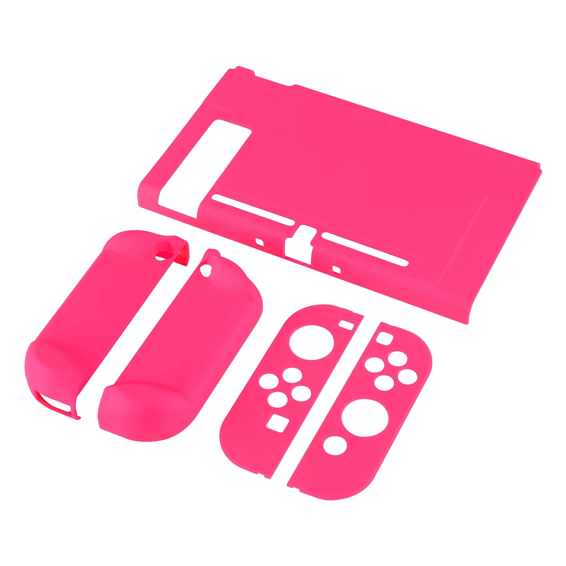 Playvital Customized Dockable Hard Shell Protective Case for Nintendo Switch Console - Black