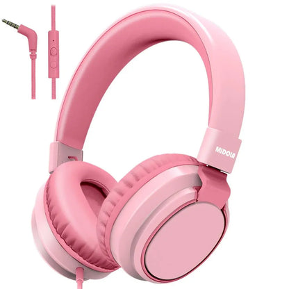 MIDOLA H01 Wired Over-Ear Gaming Headphones - Hi-Fi Audio, Active Noise Cancellation, Dual Mic, Folding Design, Extended Wear Comfort for Students, Daily Commute