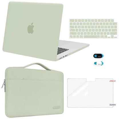 MOSISO Compatible with Macbook Air 15 Inch Case M5 2026 M4 2025 M3 M2 2024 2023 A3448 A3241 A3114 A2941,Protective Hard Shell&Carrying Sleeve Bag&Keyboard Cover&Webcam Cover&Screenfilm, School, Commuting, Daily Protection, Screen Protector, Plastic, Polyc