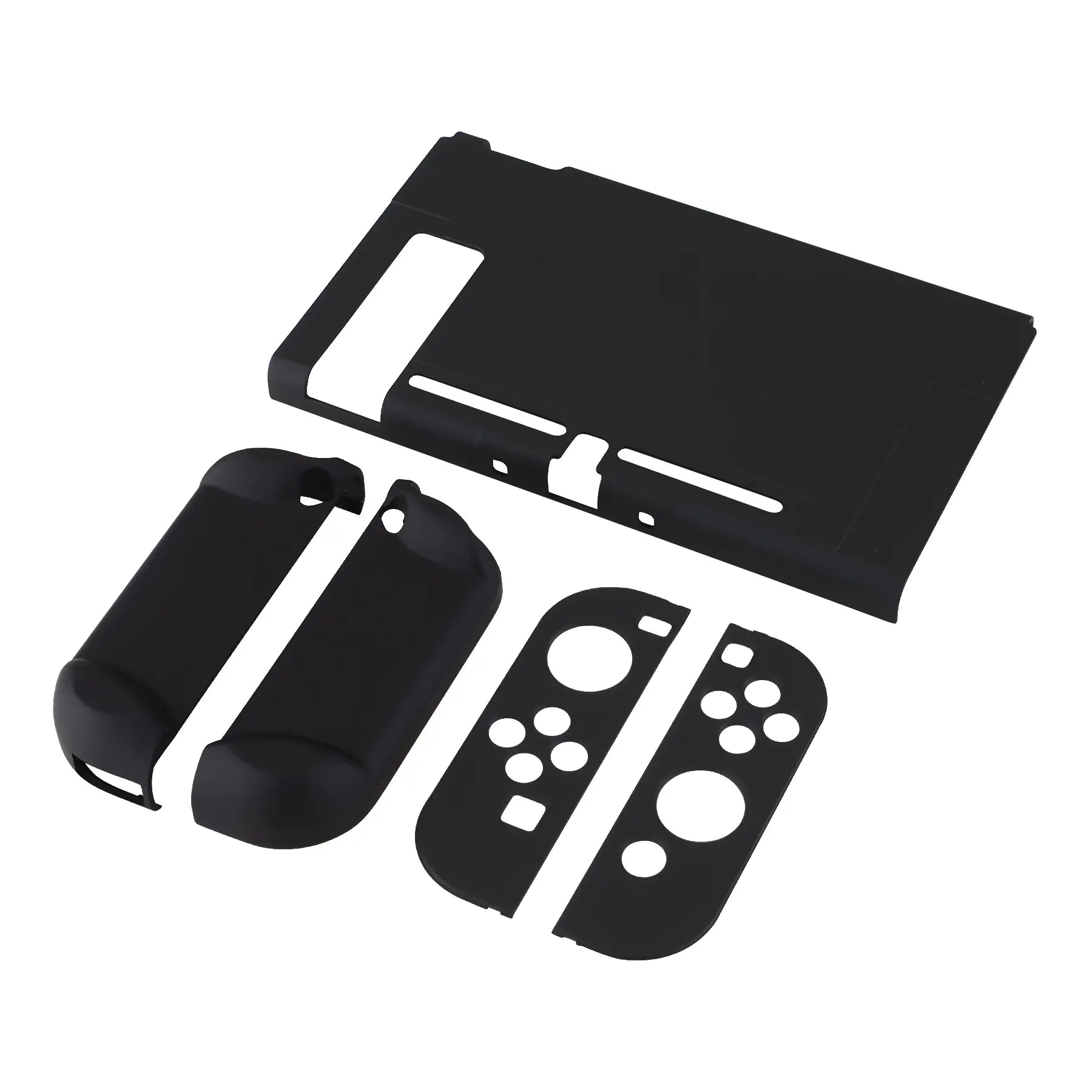 Playvital Customized Dockable Hard Shell Protective Case for Nintendo Switch Console - Black