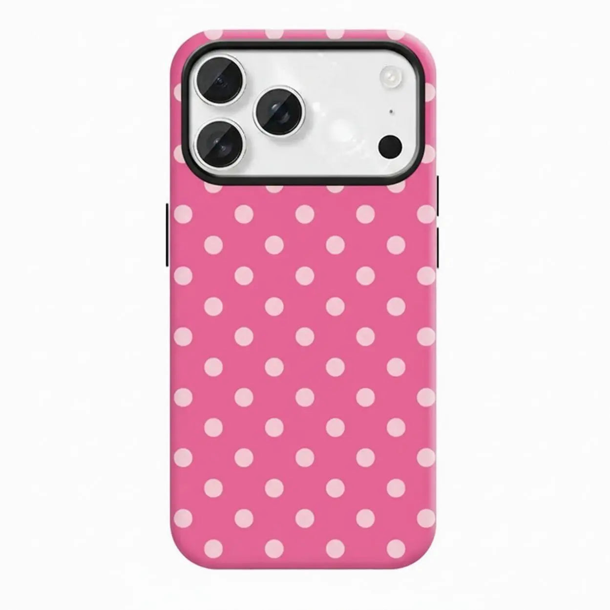 Preppy Hot Pink Polka Dot Phone Case, Cute Coquette Aesthetic Phone Cover,Hot Pink & Light Pink Polka Dot Aesthetic Iphone Case for Iphone 17 16 15 14 13 12 11 Pro Max & Samsung 22-26Galaxy