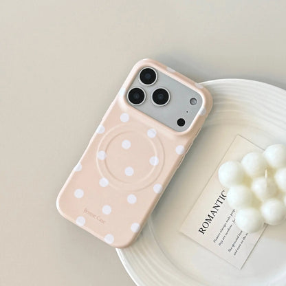 Magsafe-Compatible Polka Dot Candy Color Silicone-Soft TPU Case for Iphone 17,16,15,14 Pro Max - Slim, Anti-Scratch, Shockproof Protective Cover with Comfortable Grip for Women, Women Girls