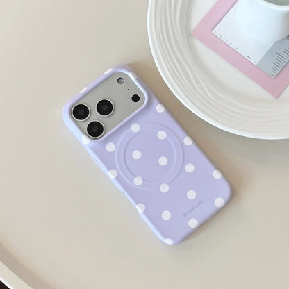 Magsafe-Compatible Polka Dot Candy Color Silicone-Soft TPU Case for Iphone 17,16,15,14 Pro Max - Slim, Anti-Scratch, Shockproof Protective Cover with Comfortable Grip for Women, Women Girls