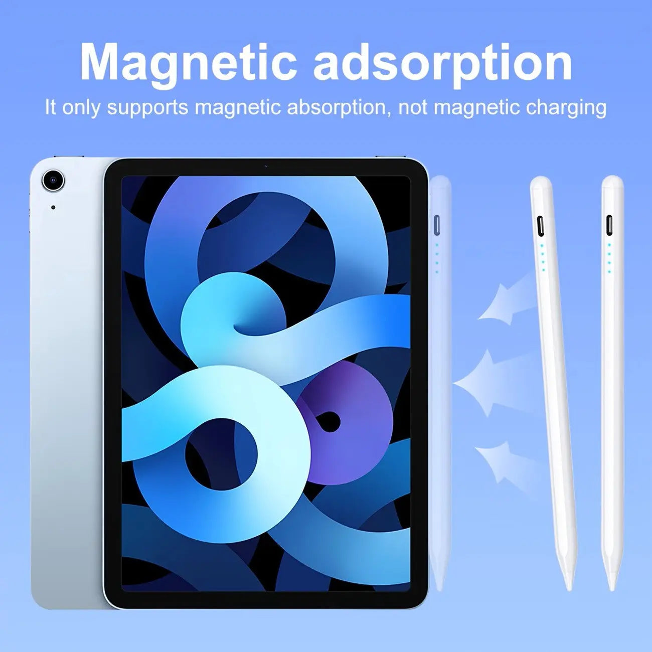 Apple Ipad Touch Pen for 2018-2026 Models, 30-Minute Charge, Magnetic Stylus, Writing, Compatible with Ipad Pro/Air/Mini, Ipad Pens
