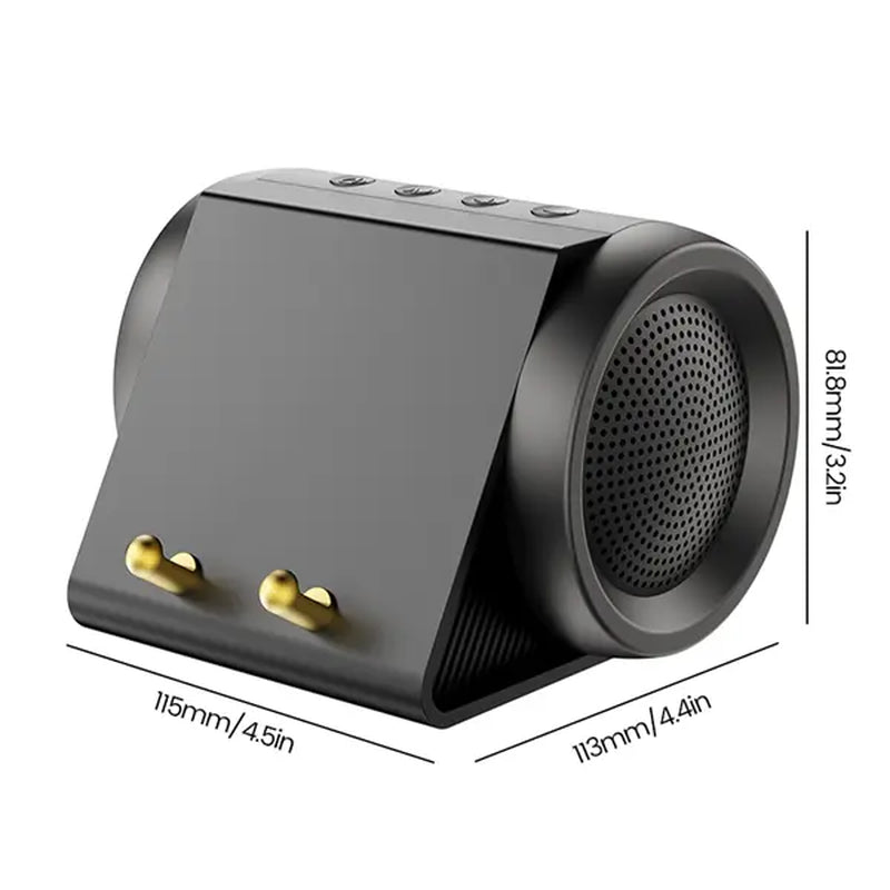 XHJ Portable Wireless BT Speaker with 3-In-1 Mobile Phone Mount, USB-C Compatible Audio Device, Fits Smartphones/Tablets, for Home & Car Use, Ideal Gift for Family, Bluetooth Speaker