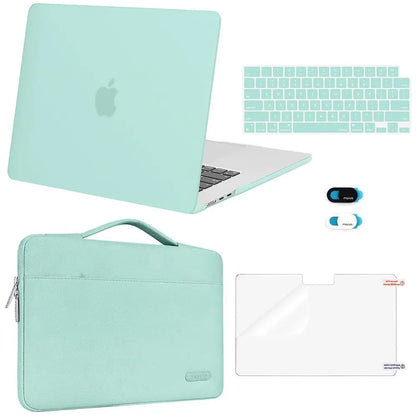 MOSISO Compatible with Macbook Air 15 Inch Case M5 2026 M4 2025 M3 M2 2024 2023 A3448 A3241 A3114 A2941,Protective Hard Shell&Carrying Sleeve Bag&Keyboard Cover&Webcam Cover&Screenfilm, School, Commuting, Daily Protection, Screen Protector, Plastic, Polyc