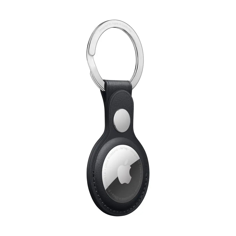 Official Apple Leather Key Ring for Airtag - Midnight (Accessory Only)