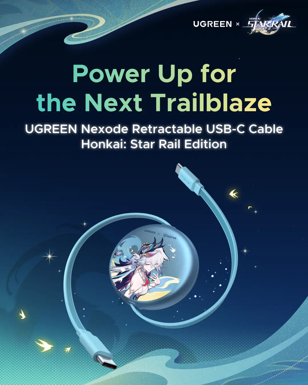 UGREEN × Honkai: Star Rail Edition 10000Mah 55W Built-In Cable Power Bank,Qi2 10000Mah Magnetic Power Bank,65W Mini USB C Charger Block Fast Charging with USB C Cable ,100W Retractable USB C Cable(3.3Ft ) ,Finetrack Mini2 Tracker Tags (Ios Only) Tiktoksho