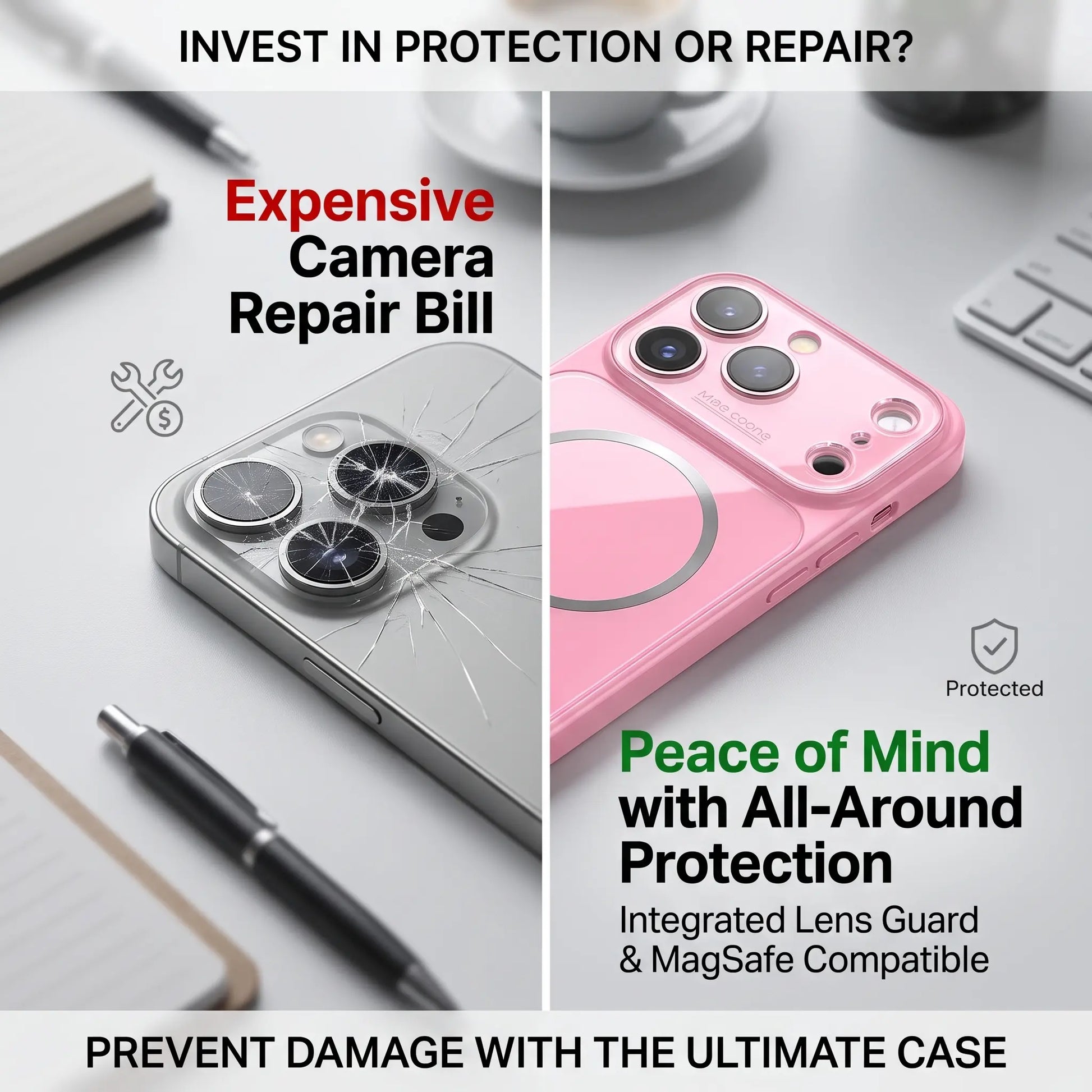 Solid Glossy Magsafe Compatible Phone Case for Iphone 17 Pro Max,16,15,14,13,12,11, Full Raised Large Camera Window Protective Cover, Slim Shockproof Anti-Scratch Glossy Magnetic Cell Phone Case for Teen Girls & Young