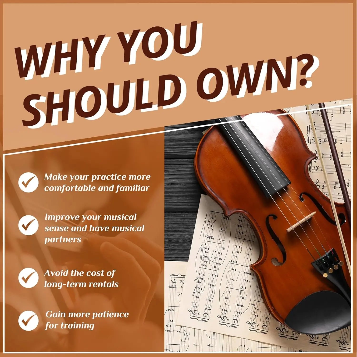 Violin 1/2 Size for Beginners, Set for Kids with Case, Rosin, Bow & Manual, Quarter Acoustic Violin Fiddle for Beginners Sohochic Tiktokshopbacktoschool