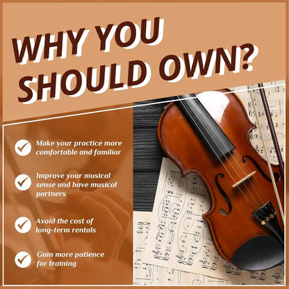 Violin 1/2 Size for Beginners, Set for Kids with Case, Rosin, Bow & Manual, Quarter Acoustic Violin Fiddle for Beginners Sohochic Tiktokshopbacktoschool