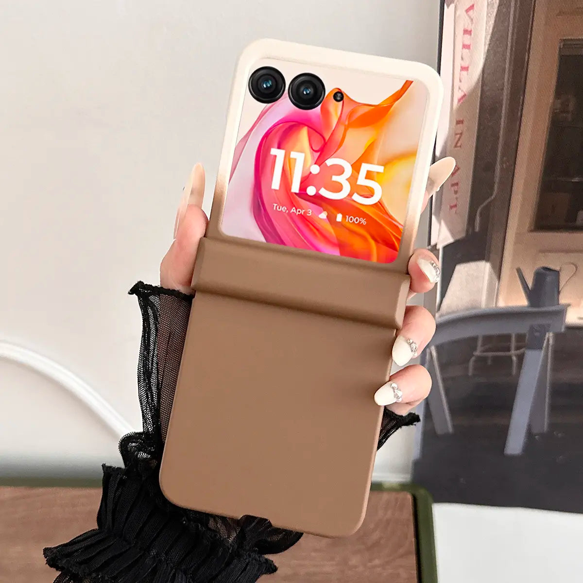 A Jelly-Like Protective Phone Case with Hinge Protection and a Hard PC Back Panel, Protective Mobile Accessory, for Motorola Razr 2026, Razr 2025, Razr 70, Razr 60, Razr 50 Ultra