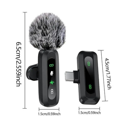 Premium Wireless Lavalier Microphone - USB Rechargeable Omnidirectional Mic for TikTok, YouTube, Vlogs, and Gaming Streaming