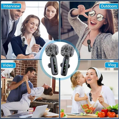 Premium Wireless Lavalier Microphone - USB Rechargeable Omnidirectional Mic for TikTok, YouTube, Vlogs, and Gaming Streaming