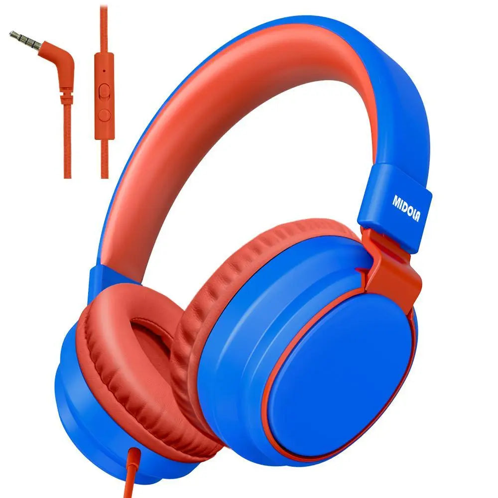 MIDOLA H01 Wired Over-Ear Gaming Headphones - Hi-Fi Audio, Active Noise Cancellation, Dual Mic, Folding Design, Extended Wear Comfort for Students, Daily Commute