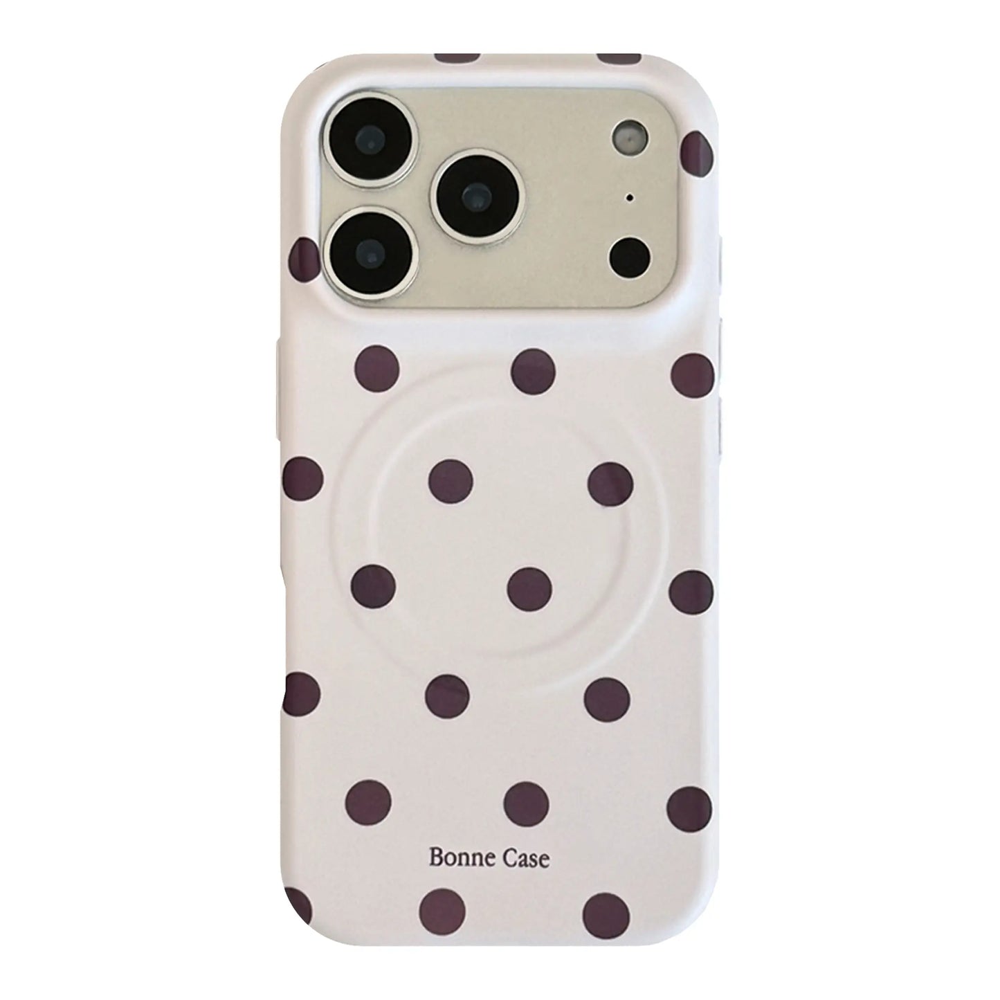 Magnetic Polka Dot Phone Case for Iphone 17 Pro Max, 16 Plus, 15, 14, 13 - Compatible with Magsafe,Matte Slim Durable, Shockproof Handheld Cellphone Devices Cover,Aesthetic Protective Phone Cover for Women Girl