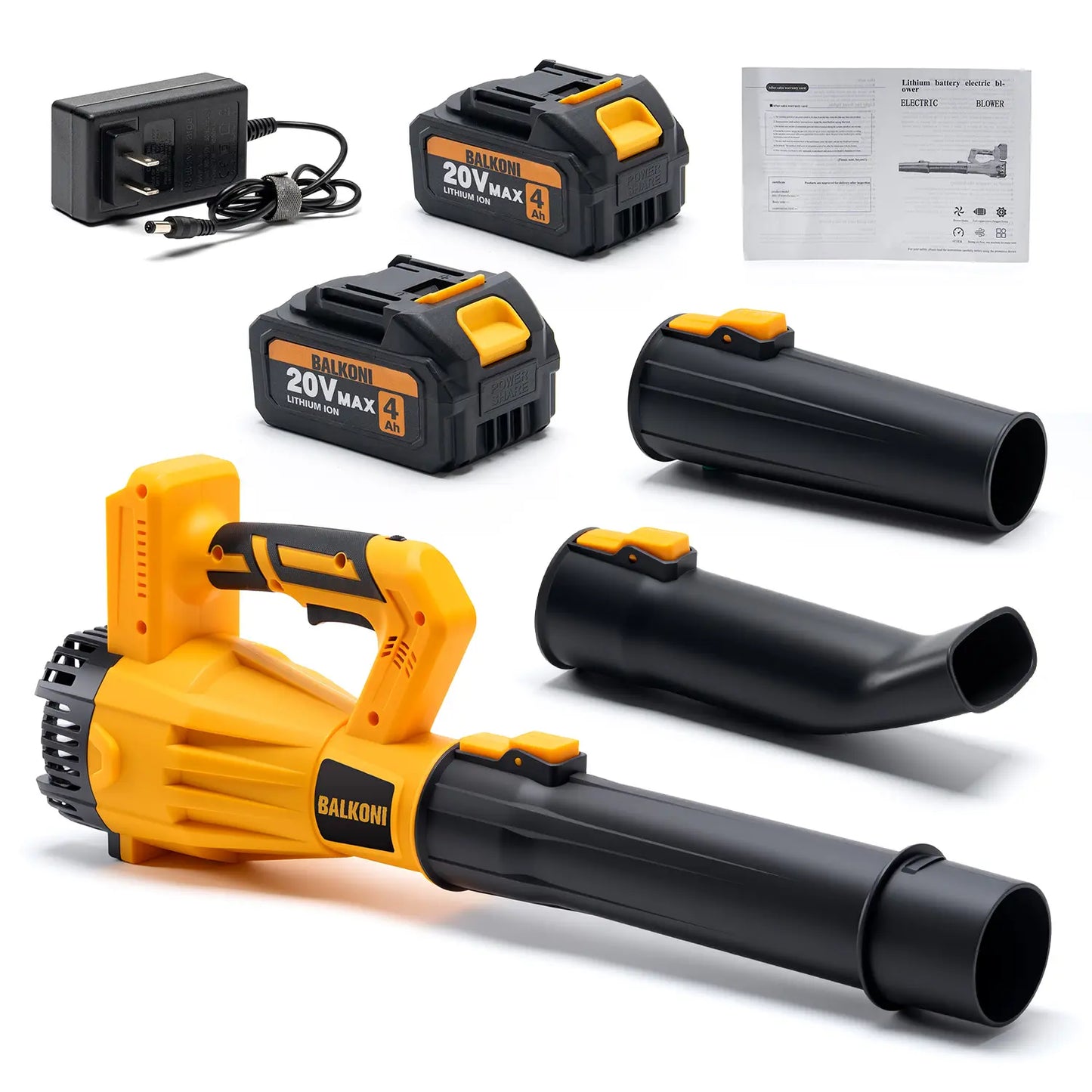 Cordless Leaf Blower Battery Powered Handheld, 150 MPH Electric Leaf Blower Includes 20V MAX 1 or 2 4.0AH Battery & Fast Charger, Lightweight Lawn Blower High Speed Lawn Blower for Garden Yard Cleanup, Leaves& Debris & Snow, Patio Air Blower Powerful