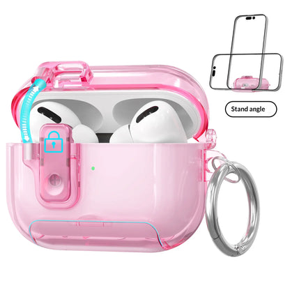 Frosted Clear Airpods Case for Airpods 4 & Pro 2 & Pro 3 - Pop-Up Cover with Phone Stand, Semi-Transparent TPU Anti-Drop Shell Summerwins Airpods 4 Cases Airpods ,Free Ship,Free Ship Tiktokshopbacktoschool,Back to School,Back to School Haul
