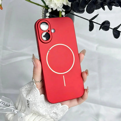 Matte Red Magsafe Smartphone Casing - Protector for Iphone 17,16,15,14,13 Pro Max,Pro,Plus,Full Camera Protection,Shock/Scratch Resistance,Wireless Charging Support,Strong Magnetic Connection,Durable Stylish for Daily Use, Accessories