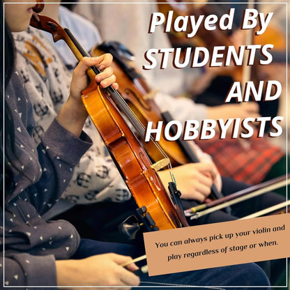 Violin 1/2 Size for Beginners, Set for Kids with Case, Rosin, Bow & Manual, Quarter Acoustic Violin Fiddle for Beginners Sohochic Tiktokshopbacktoschool