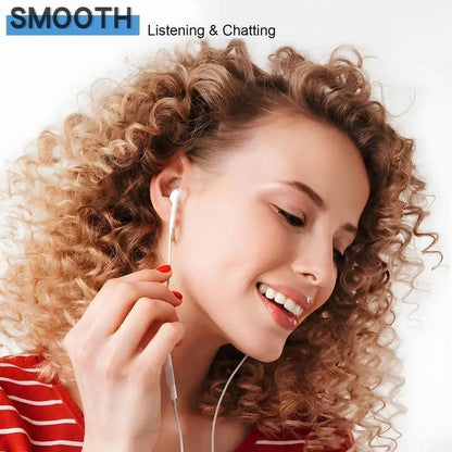 USB-C Earphones with Mic, Volume Control, Hifi Stereo - Compatible with Iphone 17/17 Pro/16/15, Samsung S25/S24/S23, Pixel 10/9, Oneplus & USB-C Phones