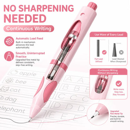 Write Right Ergonomic Pen Grip Writing Aid - Self-Advancing, Posture-Training Cute Pencils for Students, Home Tutoring - Pen Control Flexibility Tool, 12 Refills, Smiley Face Designs - Back to School Haul, First Day of School Supplies (2026-2027 Season)