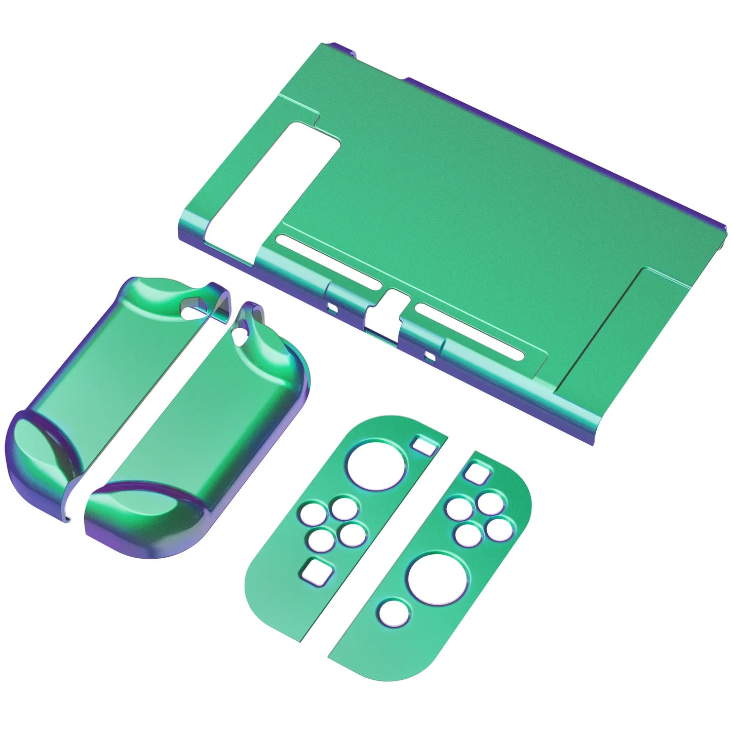 Playvital Customized Dockable Hard Shell Protective Case for Nintendo Switch Console - Black