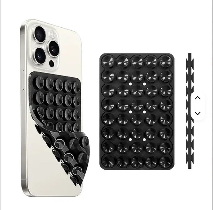 Seasonal Essentials Double-Sided Silicone Suction Cup Phone Case Holder - Hands-Free Stand for Selfies and Videos, Waterproof and Portable with Versatile Compatibility